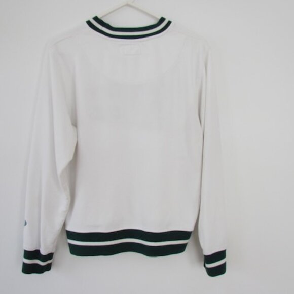 Ellsworth + Ivey Country Club Sweatshirt Sz S Tennis Racket Motif White & Green - Picture 3 of 11
